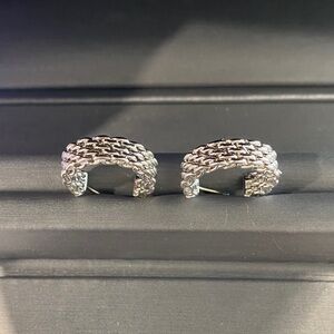 Elegant Silver Chain Link Earrings
